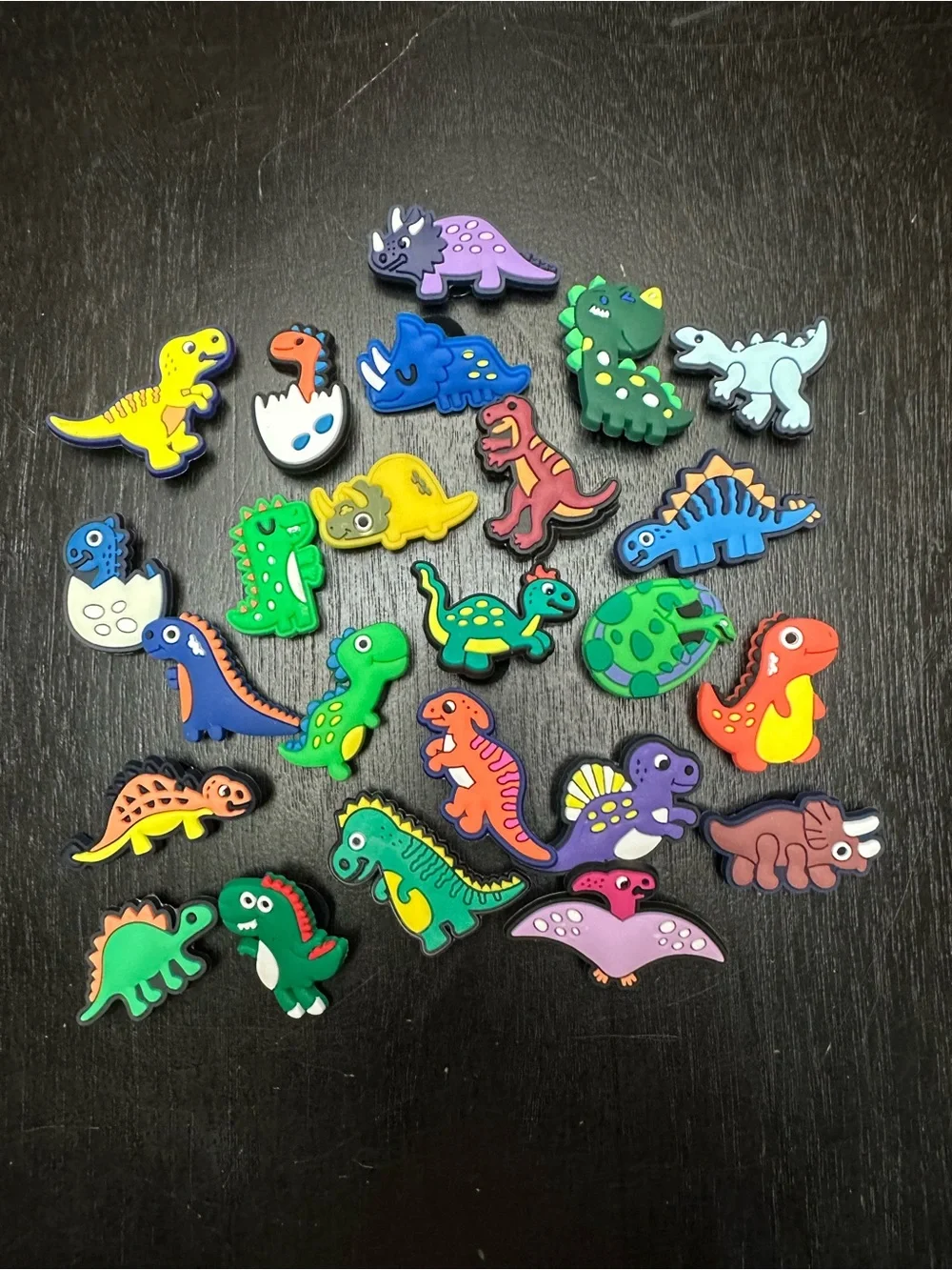 Jibbitz Orange & Yellow Dinosaur Shoe Charm